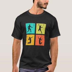 Camiseta Grático de Badminton Jogador de Badminton Peteca E