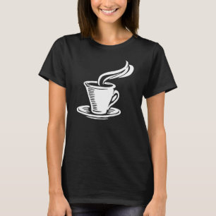 Camiseta Grático de Xícara e Pires de Café Retro Antigo