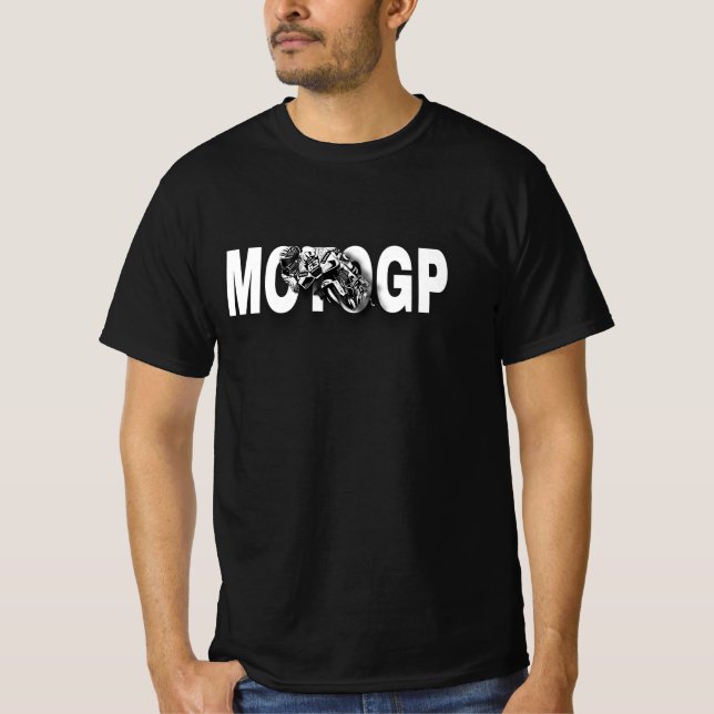 Camiseta Grático Dinâmico de Moto de Corrida MotoGP – Ousad (Frente)