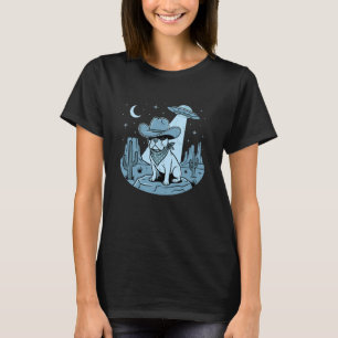 Camiseta Grático do Cowboy Western do Bulldog Francês