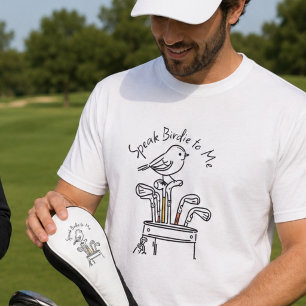 Camiseta Grático Humorístico de Golfe Birdie para o Dia dos