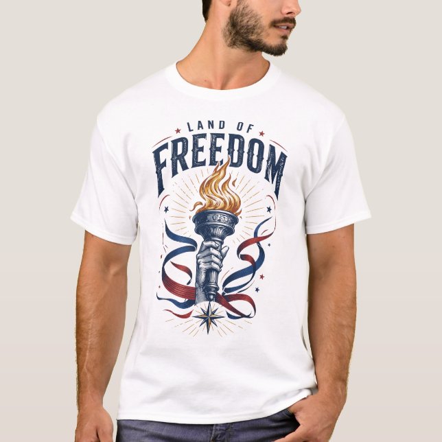 Camiseta Grático Patriótico Terra da Liberdade (Frente)