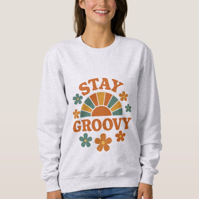Camiseta Grático Retro Sunshine Fique Groovy (Frente)