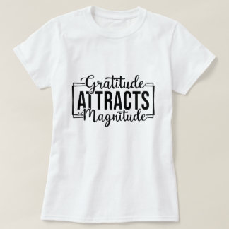 Camiseta Gratidão Atrai Magnitude Personalizada Motivaciona