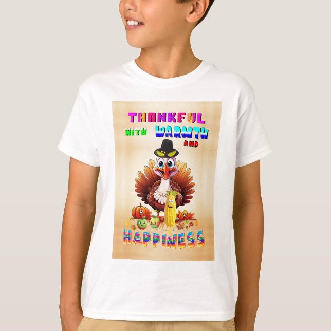 Camiseta Gratidão Com Calor E Felicidade (Frente)