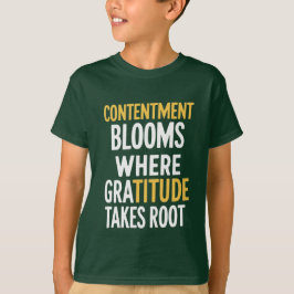 Camiseta Gratidão Cresce - citações inspiradoras