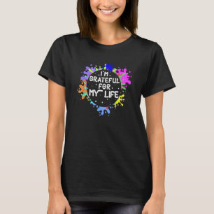 Camiseta gratidão graças a meritória meditação do momento p