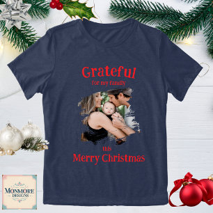 Camiseta Gratidão pela Minha Família no Natal