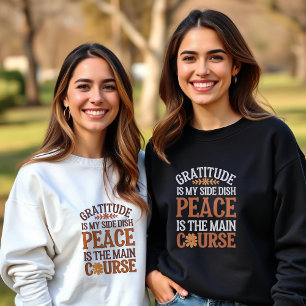 Camiseta Gratidão Personalizável e Ação de Graças de Paz