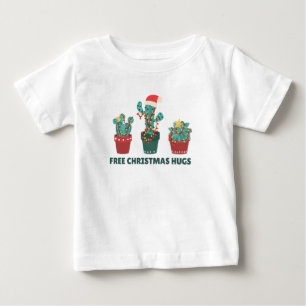 Camiseta Grátis Abraços De Natal Plantas Engraçadas De Cact