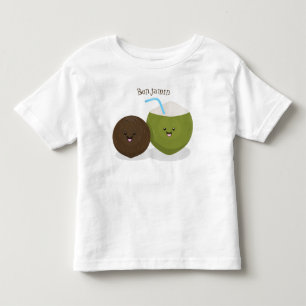 Camiseta Grátis feliz desenho animado de coconuts kawaii