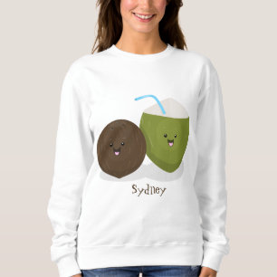 Camiseta Grátis feliz desenho animado de coconuts kawaii