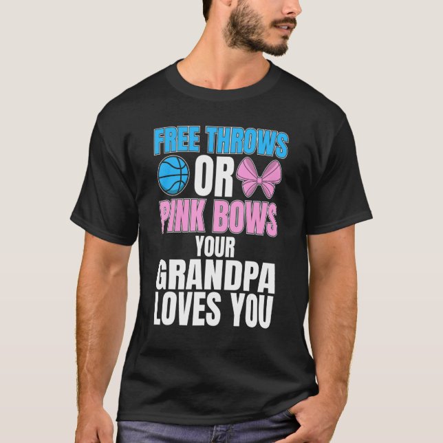 Camiseta Grátis Ou Arcos Rosa Vovô Te Ama De Gênero (Frente)