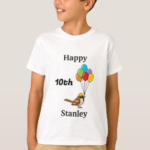 Camiseta Grátis Sparrow com Balões Aniversário   Personaliz
