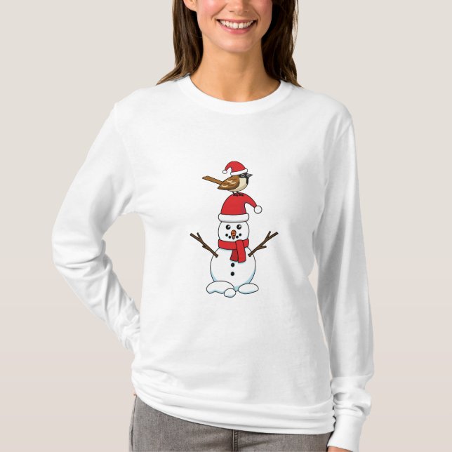 Camiseta Grátis Sparrow em Snowman (Frente)