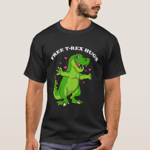Camiseta Grátis T Rex Hugs Dia de os namorados Dinossauro 