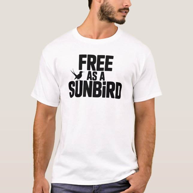 Camiseta Gratuita como Arte de Tipografia de Sunbird (Frente)