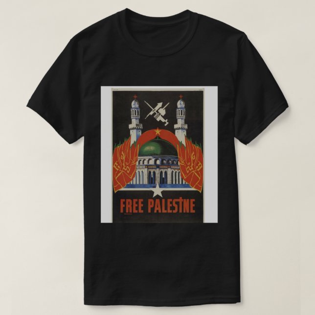 Camiseta gratuita da Palestina, estilo soviético (Frente do Design)