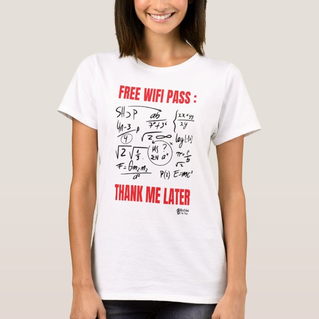 Camiseta Gratuita Mulher Wifi Branca (Frente)