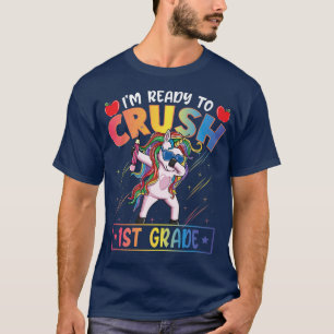 Camiseta Grau 1rua A Dabbing Unicorn Primeiro Grau De Volta