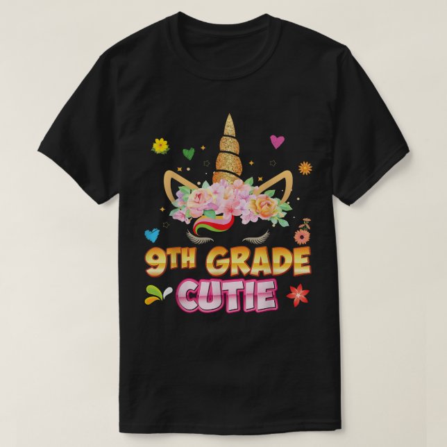 Camiseta Grau 9º Grau Grau Gratuito Flasto Cute Unicorn Fac (Frente do Design)