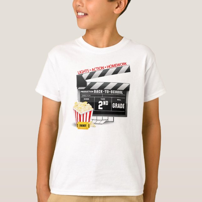 Camiseta Grau de segundo da Placa de Cinema (Frente)