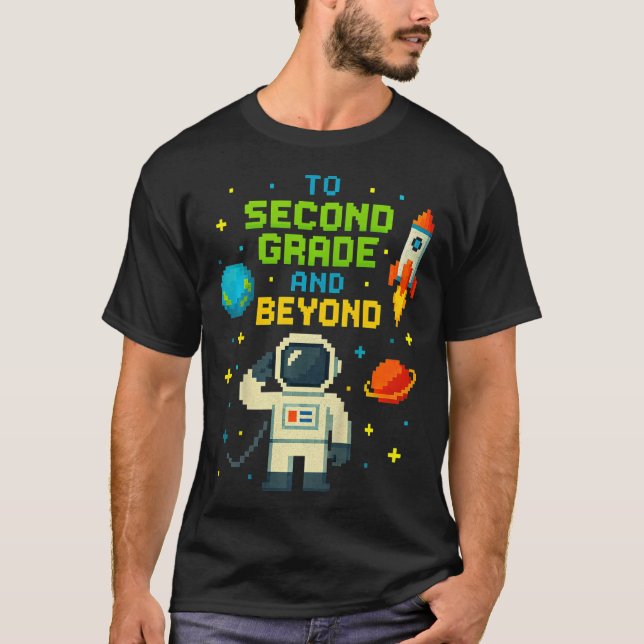 Camiseta Grau De segundo E Além Do Astronauta Boys Gamer Fi (Frente)