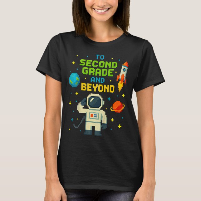 Camiseta Grau De segundo E Além Do Astronauta Boys Gamer Fi (Frente)