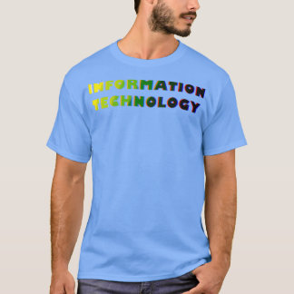 Camiseta Grau de tecnologia da informação ShinyGlitchy Text