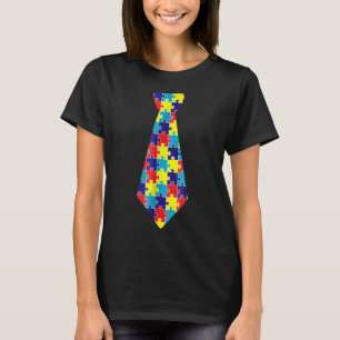 Camiseta Gravação de Quebra-cabeça de Consciência Autista
