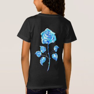 Camiseta Gravação de Rosa Azul