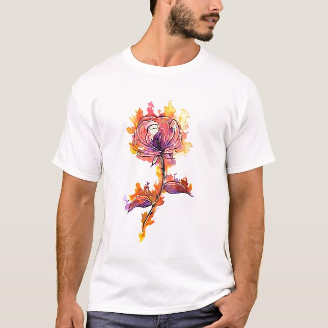 Camiseta Gravação de Rosa Tatuagem (Frente)