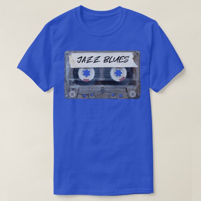 Camiseta Gravação do gênero musical Cassette Old School Jaz (Frente do Design)