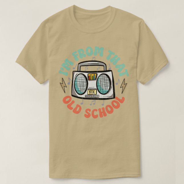 Camiseta Gravador de Fita Cassete da Escola Antiga 2 (Frente do Design)