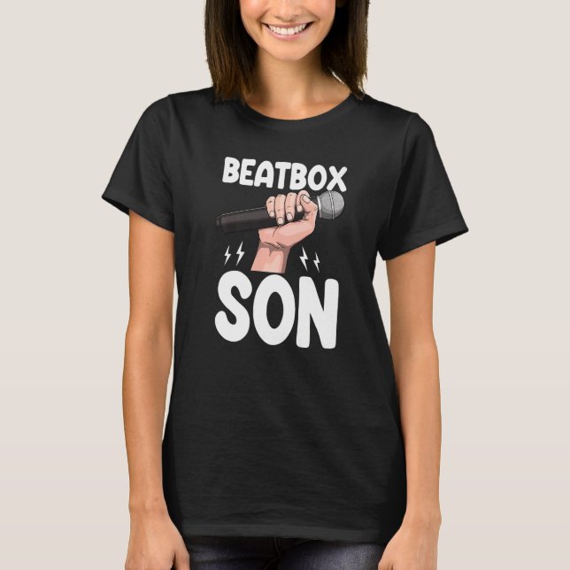 Camiseta Gravador de Fita de Filho de Beatboxing (Frente)