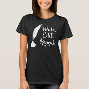 Camiseta Gravar Autor de Caneta de Repetição de Edição 