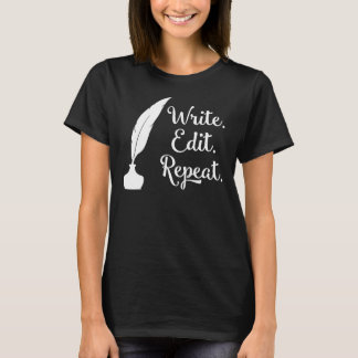 Camiseta Gravar Autor de Caneta de Repetição de Edição de R