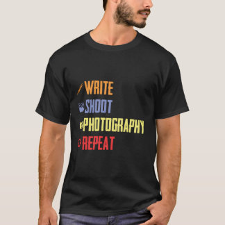 Camiseta Gravar Fotografia Repetir Câmera Fotógrafo