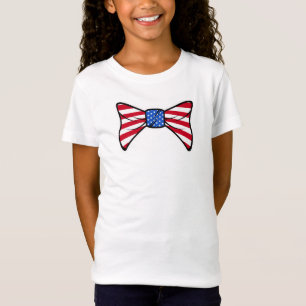 Camiseta Gravata Borboleta da Bandeira Americana 4 de Julho