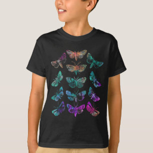 Camiseta Gravata colorida estampa tie dye borboleta arco-ír