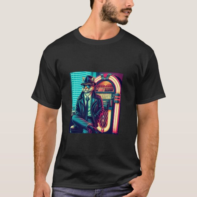 Camiseta Gravata Cool Cat (Frente)