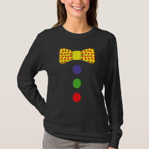 Camiseta Gravata de Palhaço Fantasia Circo Arco-íris Hallow
