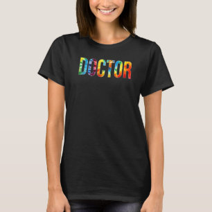 Camiseta Gravata Dia de Apreciação do Médico Dye Para Mulhe