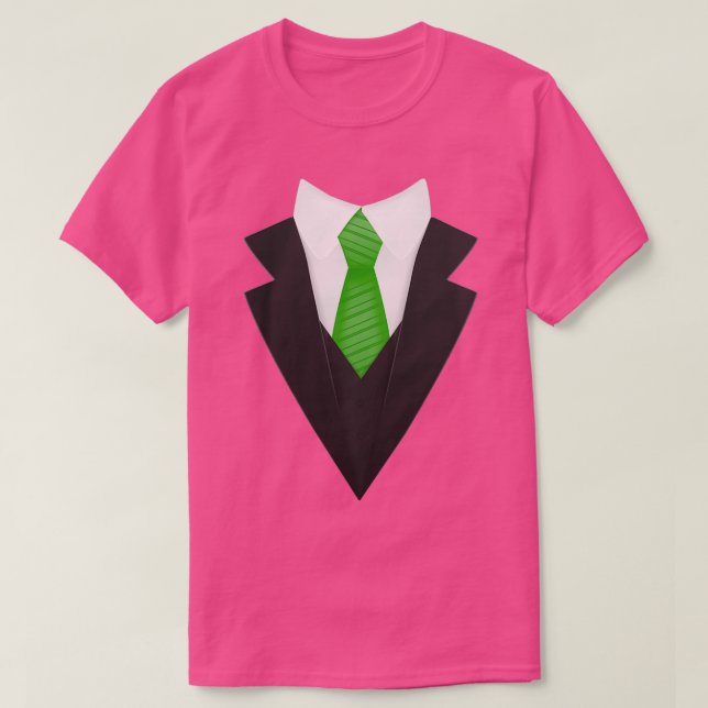 Camiseta Gravata formal em verde ácido (Frente do Design)