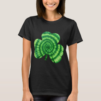 Camiseta Gravata Verde Tie Dye Shamrock Irlandês Hippie St