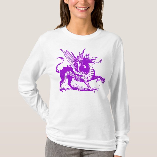 Camiseta Grave de Dragão - Roxo (Frente)