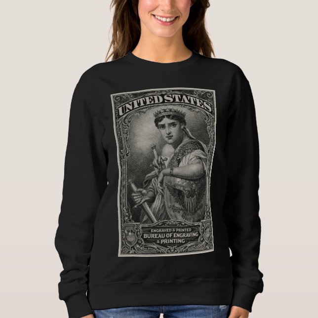 Camiseta Grave de Liberdade de $50 Nota de B. Franklin (Frente)