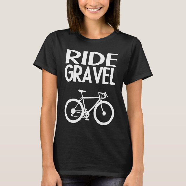 Camiseta Gravelbike  Ride Gravel Cyclocross Road Bike Grave (Frente)