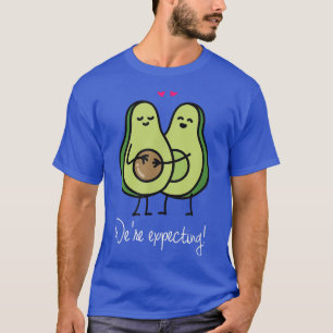 Camiseta Grávida Bonita Avocado Esperando um Pai Baby TM TM
