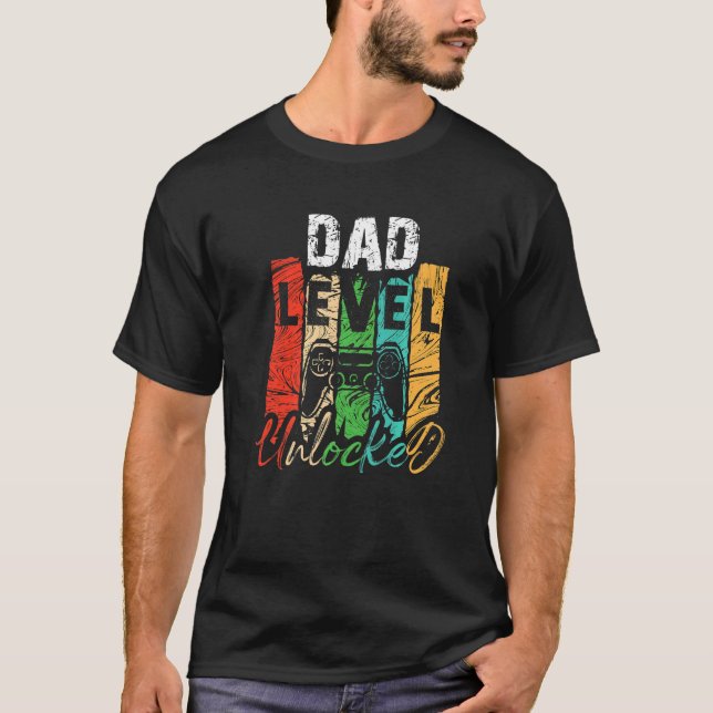 Camiseta Grávida das Meninas Nível do Pai de Anúncio Desblo (Frente)